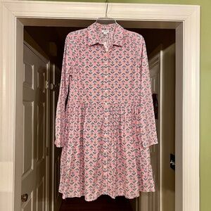 $110 NWT J.Crew Factory Floral Printed Cotton Mini Shirtdress Shirt Dress Size 8